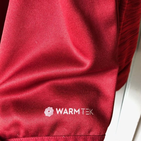 Tek Gear Warm Tek Quarter Zip Red Fleece textured - Picture 3 of 7